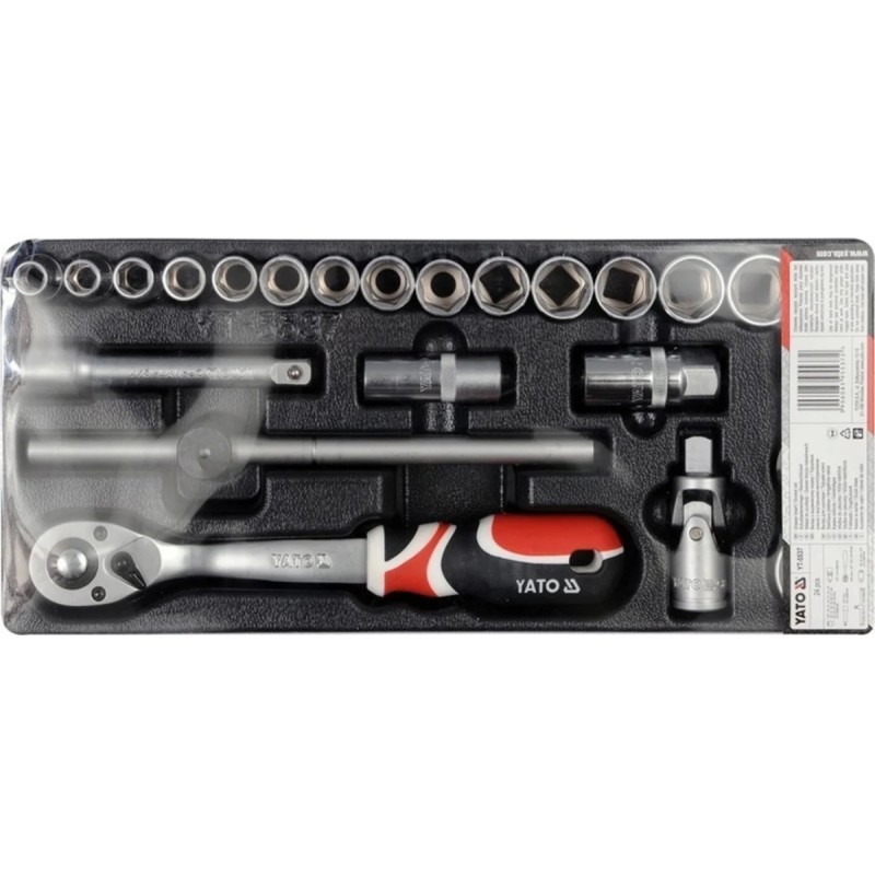 Ложемент для выдвижного ящика/торцовые головки 24пр YATO YT-5537