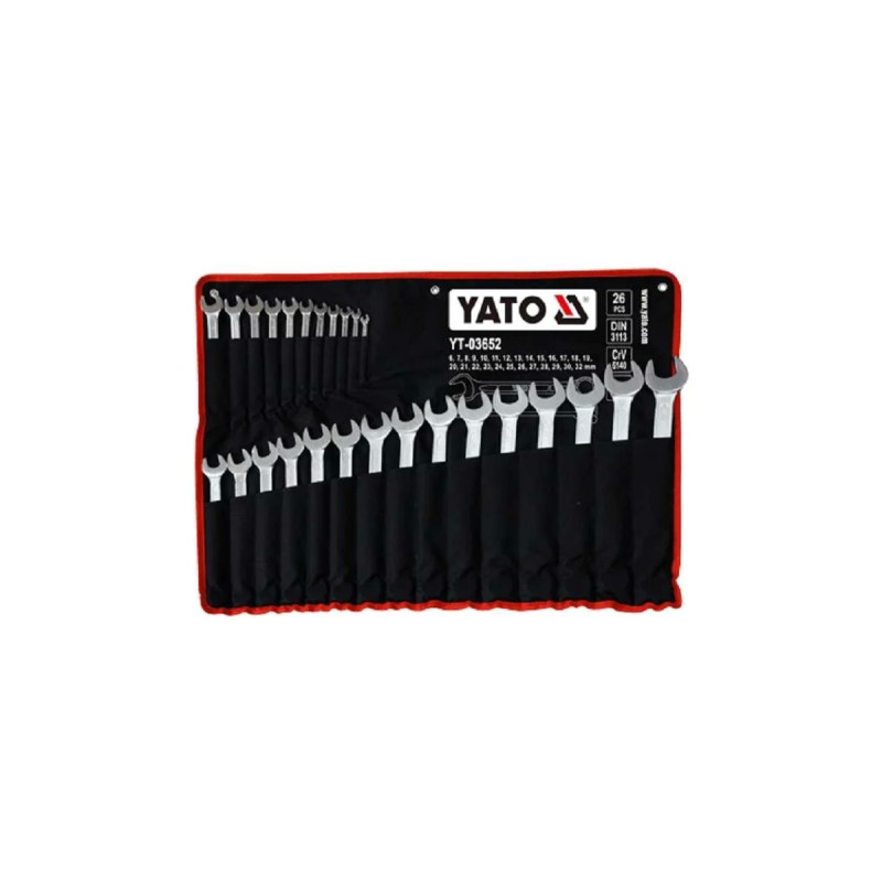 Набор комбинированных гаечных ключей, 26 шт. YATO YT-03652