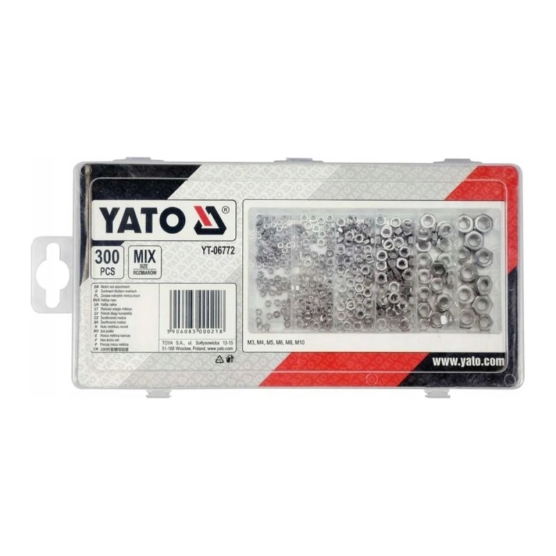 Набор гаек, 300 пр YATO YT-06772