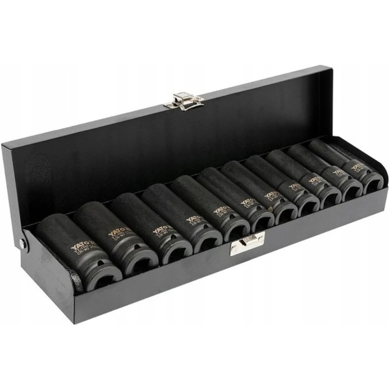 Набор торцевых ударных головок 1/2" 10-24мм 11шт YATO YT-1054