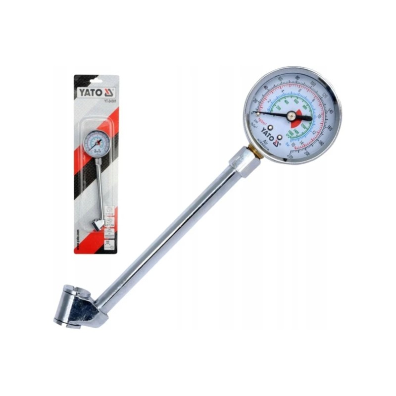 Манометр для грузовых автомобилей, 0,5-15 бар YATO YT-24301