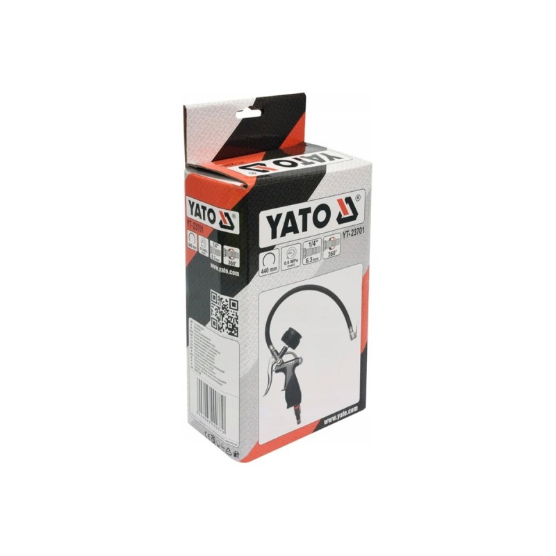 Пневматический пистолет с манометром YATO YT-23701