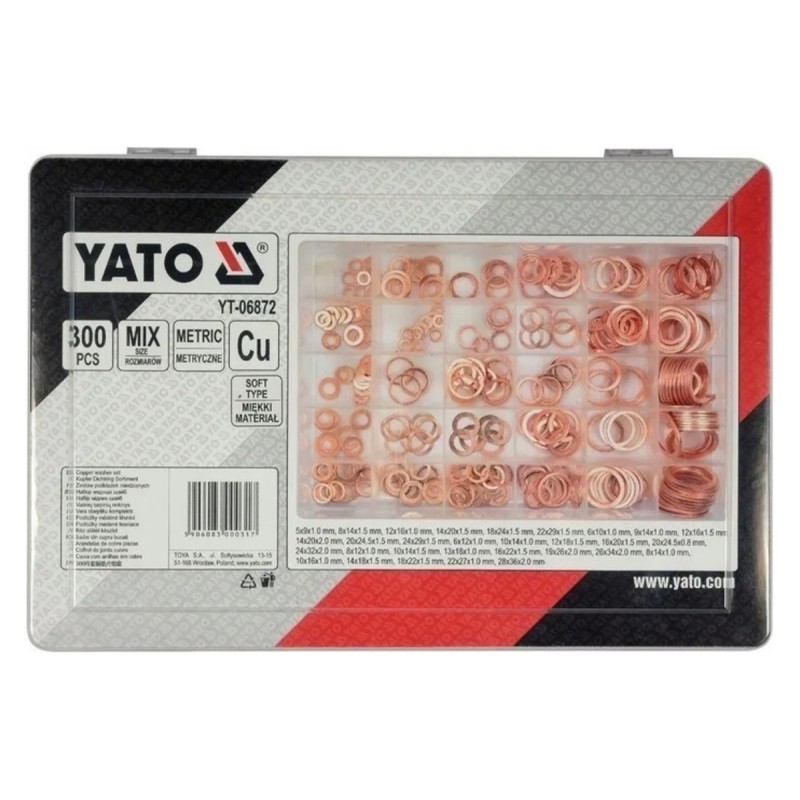Набор медных шайб, 300 пр YATO YT-06872