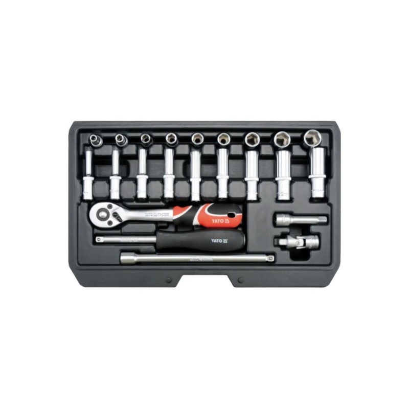 Набор торцевых головок 1/4" 23пр. YATO YT-14451