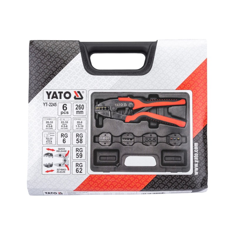 Пассатижи для обжима и зачистки проводов в наборе  YATO YT-2245