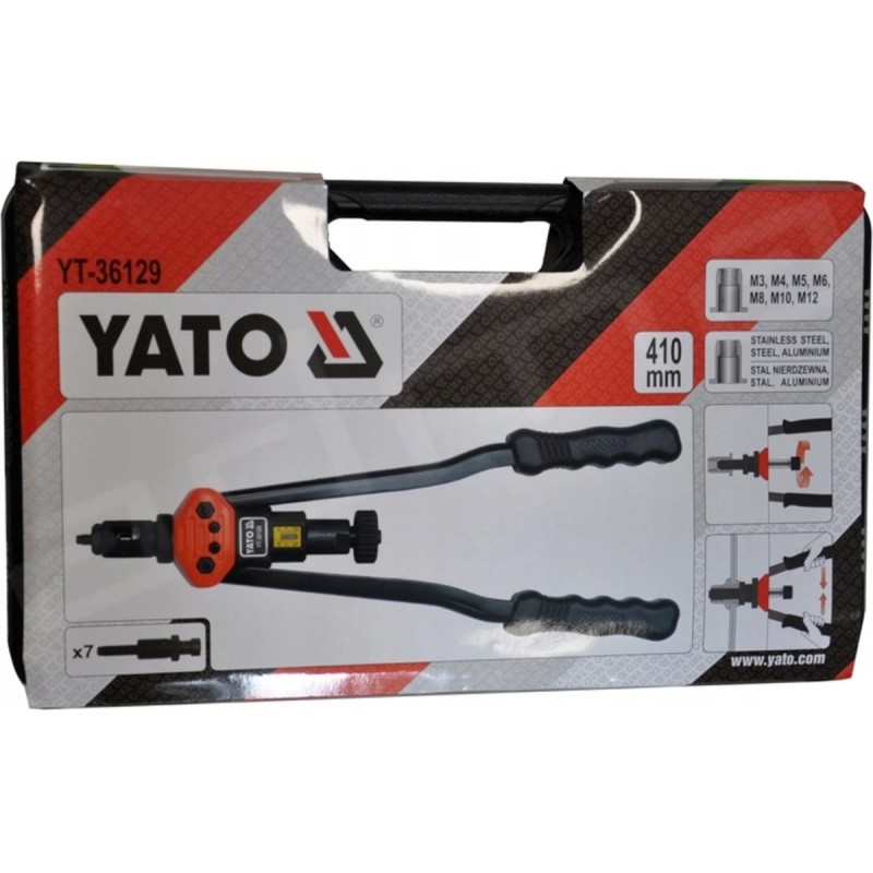 Заклепочник для резьбовых заклепок М3-М12 YATO YT-36129