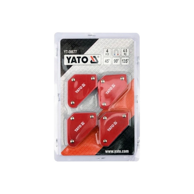 Набор магнитных угольников для сварки 4пр. YATO YT-08677