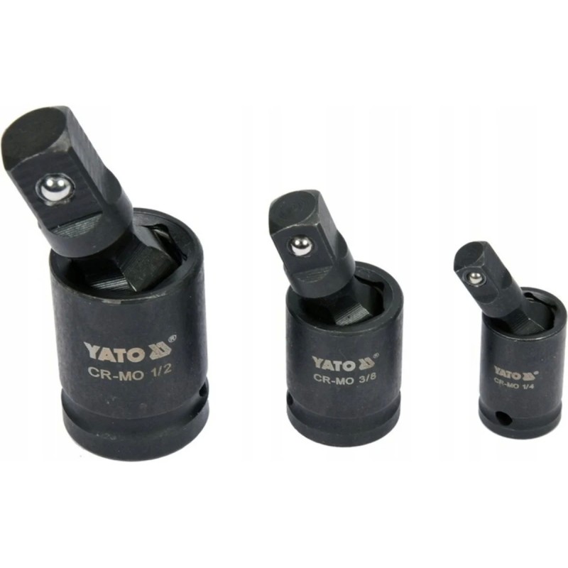 Ударные карданы в наборе 1/4" 3/8" 1/2" YATO YT-10643