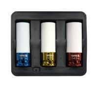 Набор торцевых головок 1/2" для дисков (17, 19, 21мм) ударные YATO YT-1056