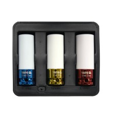 Набор торцевых головок 1/2" для дисков (17, 19, 21мм) ударные YATO YT-1056