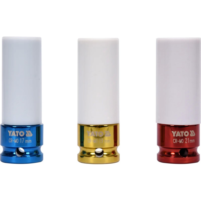 Набор торцевых головок 1/2" для дисков (17, 19, 21мм) ударные YATO YT-1056