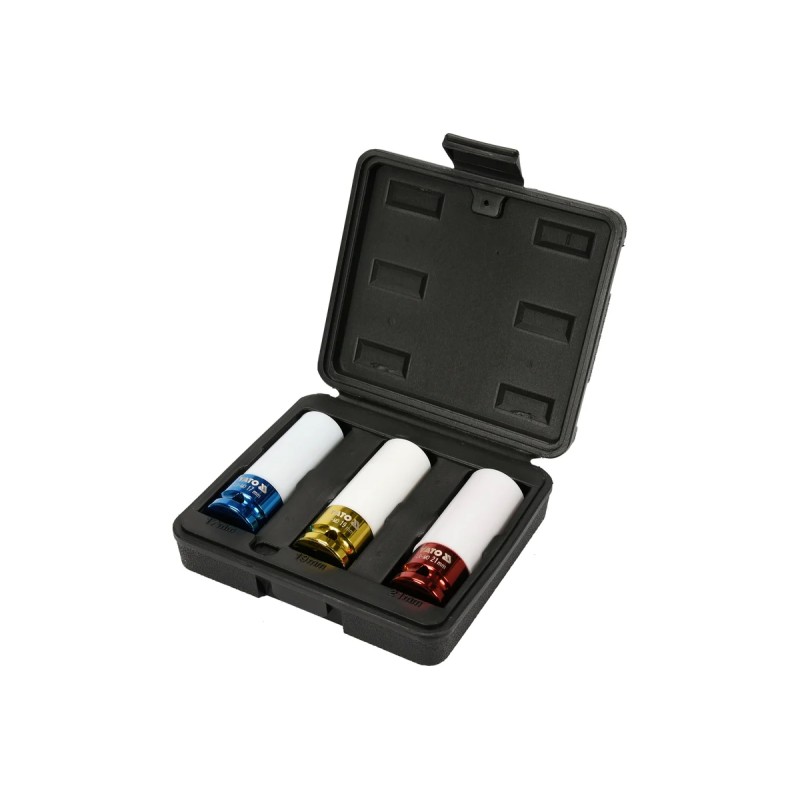 Набор торцевых головок 1/2" для дисков (17, 19, 21мм) ударные YATO YT-1056