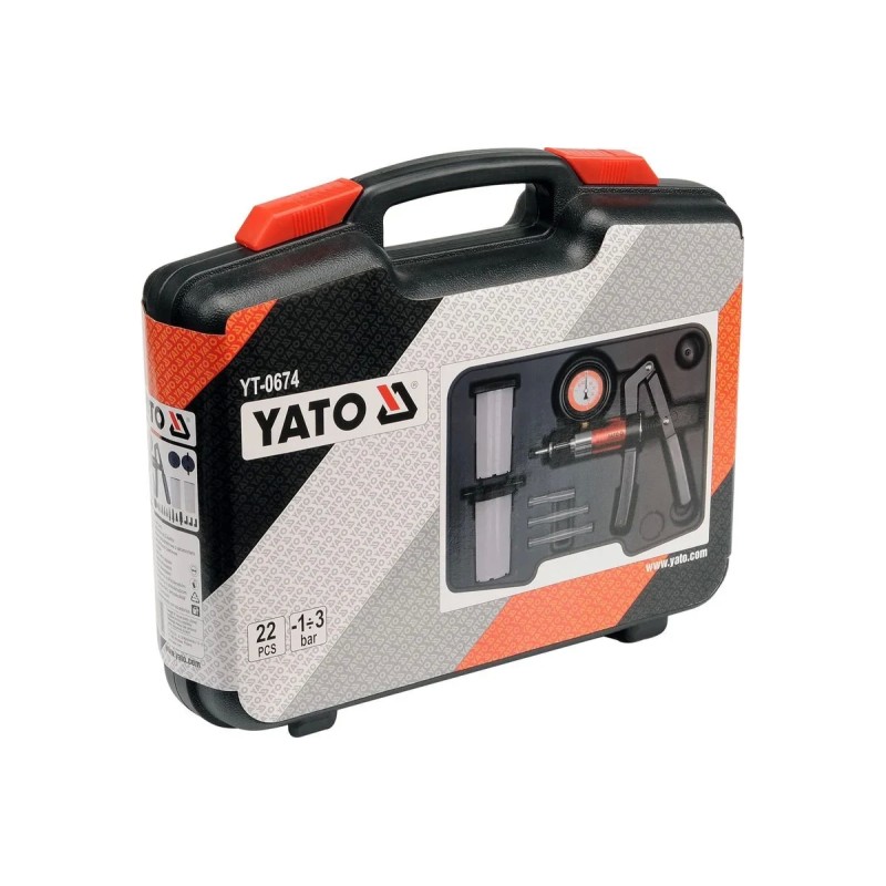 Насос вакуумный с принадлежностями 22 предметов YATO YT-0674