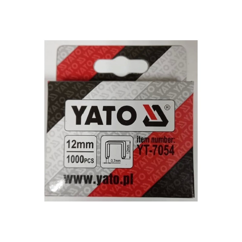 Скобы 12мм, 0,7 х 11,2 1000шт. YATO YT-7054
