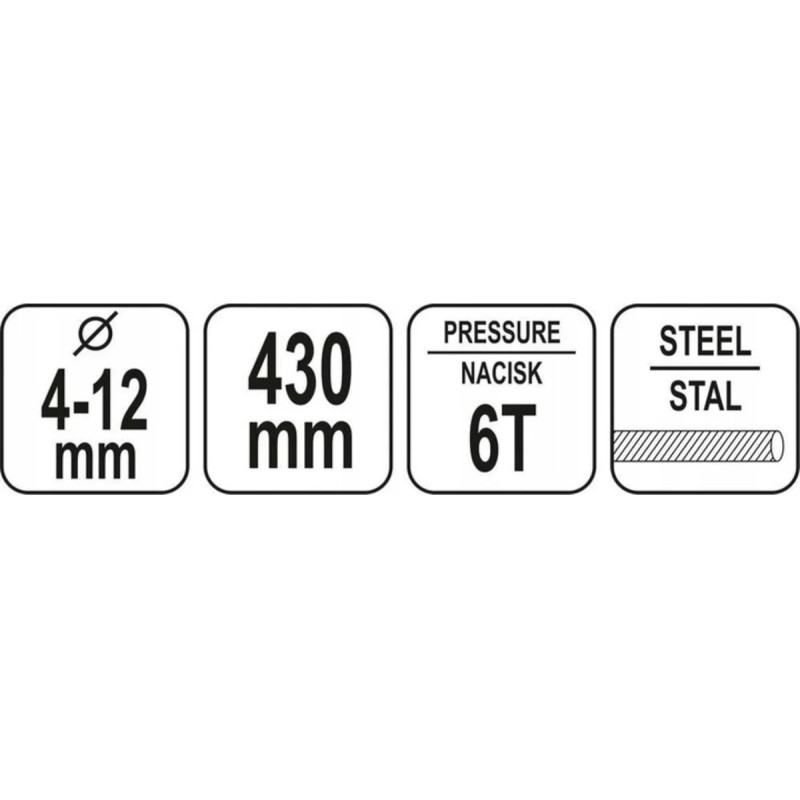 Резак гидравлический кабельный 4-12мм YATO YT-22870