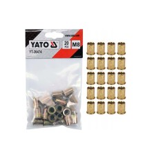 Заклепка резьбовая сталь М8, 20шт YATO YT-36474