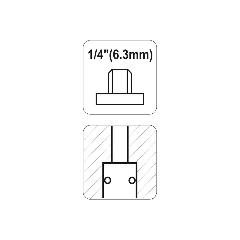 Быстроразъемное соединение с наружной резьбой 1/4" YATO YT-2390