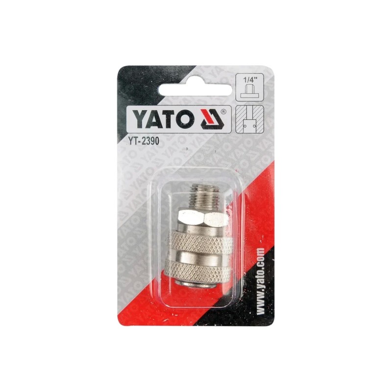 Быстроразъемное соединение с наружной резьбой 1/4" YATO YT-2390