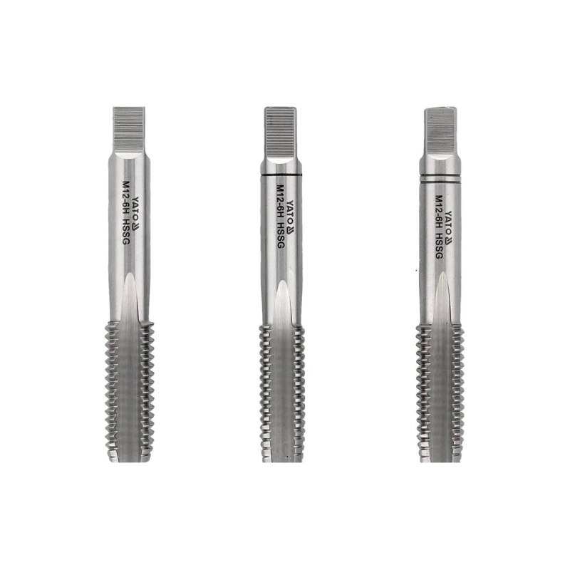 Метчик М12х1,75 -  3шт.HSS М2 YATO YT-2939