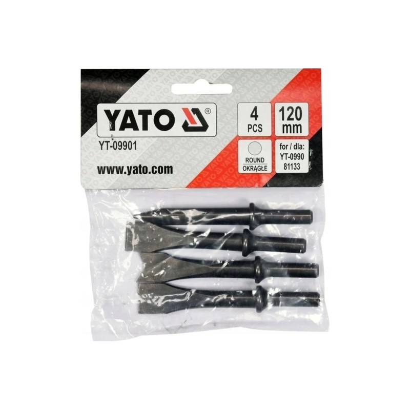 Набор зубил для пневмомолотка 4пр YATO YT-09901