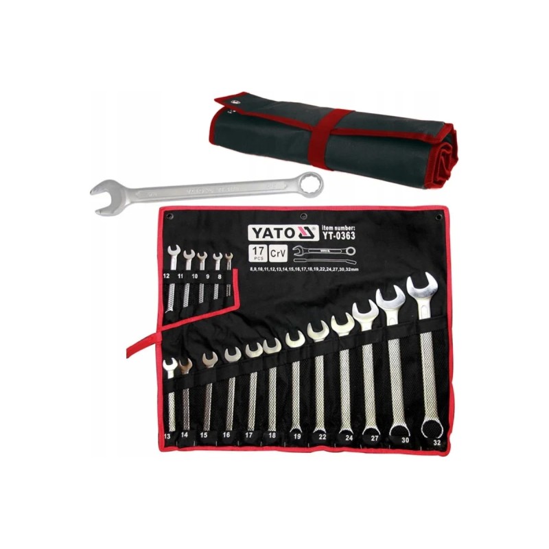 Набор ключей комбинированных 8-32мм 17шт "САТИН" YATO YT-0363
