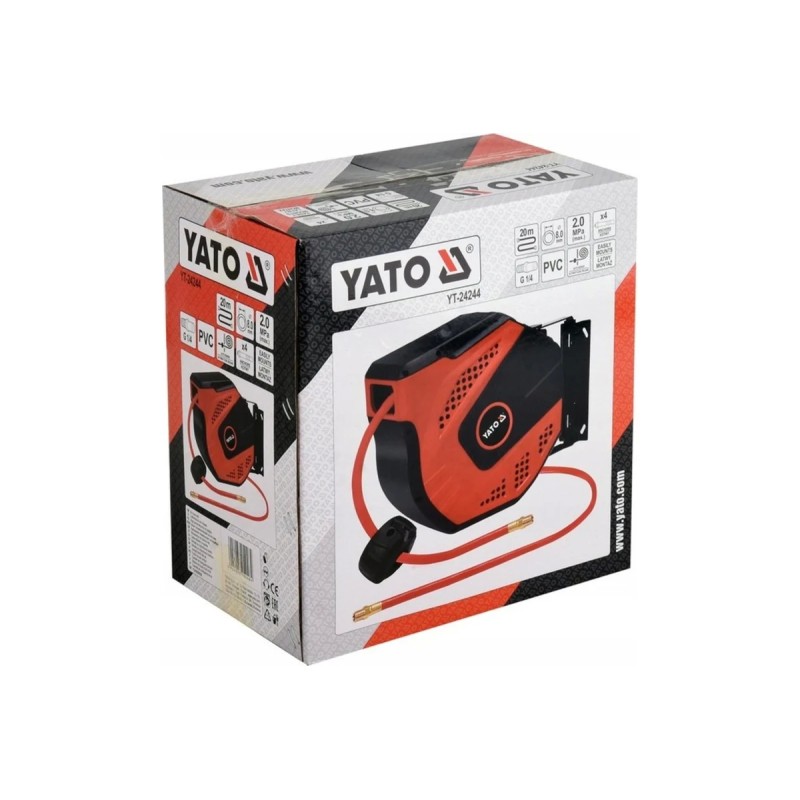 Шланг пневматический 8ммх20м на катушке YATO YT-24244