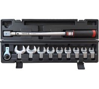 Динамометрический ключ 1/2 дюйма 40-210Nm 500мм  с принадлежностями 12 шт.  YATO YT-0767