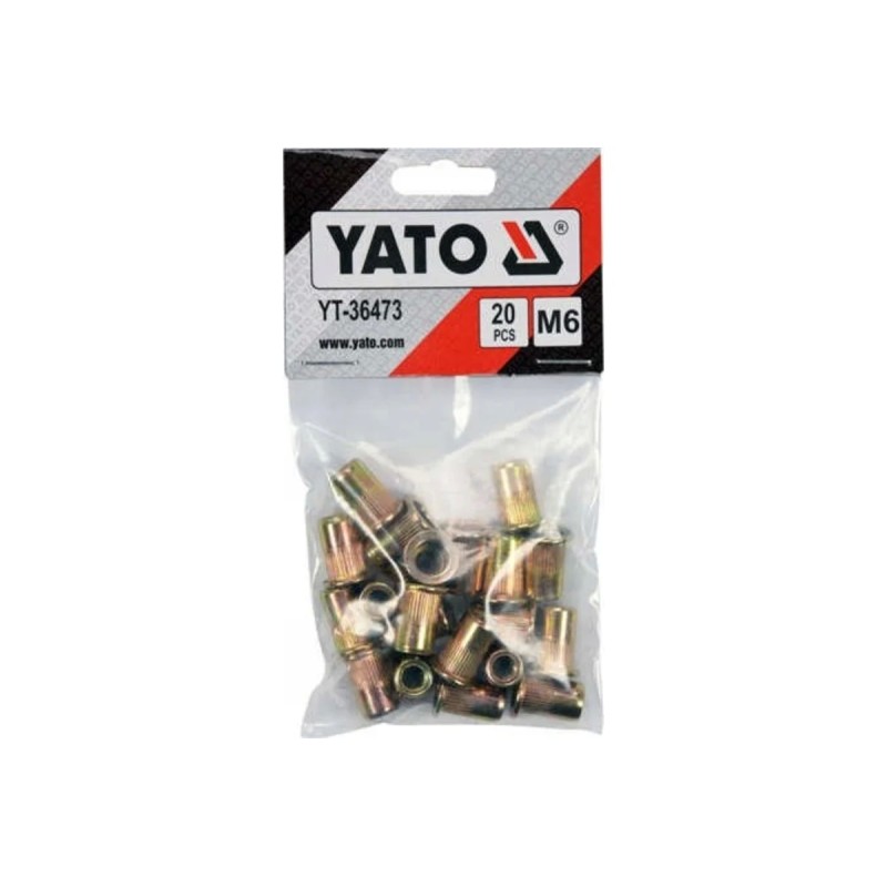 Заклепка резьбовая сталь М6, 20шт YATO YT-36473