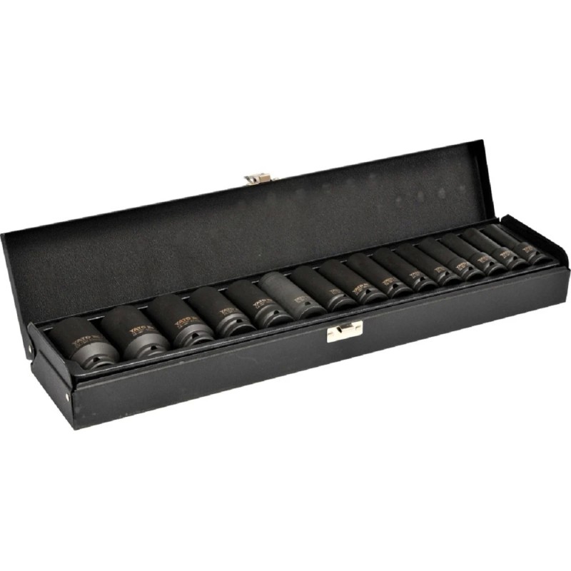 Набор торцевых ударных головок 1/2" 10-32мм 15шт YATO YT-1055