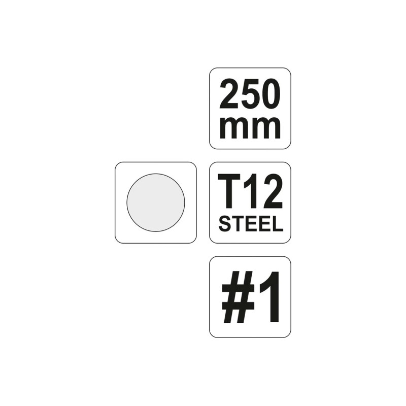Напильник по металлу круглый 250мм #1 YATO YT-6227