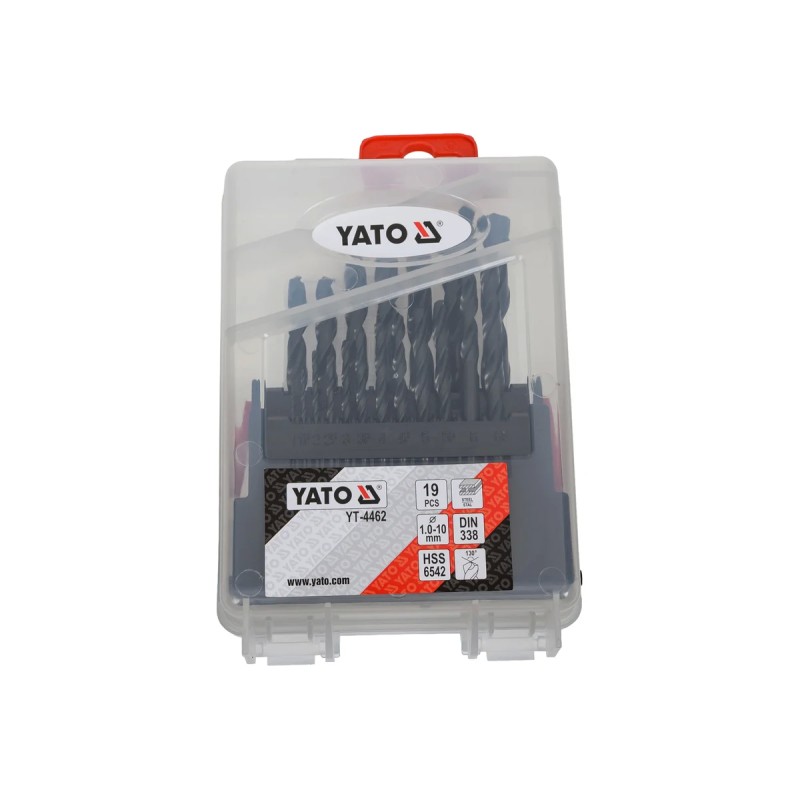 Набор сверл по металлу HSS 19 шт. 1-10мм YATO YT-4462
