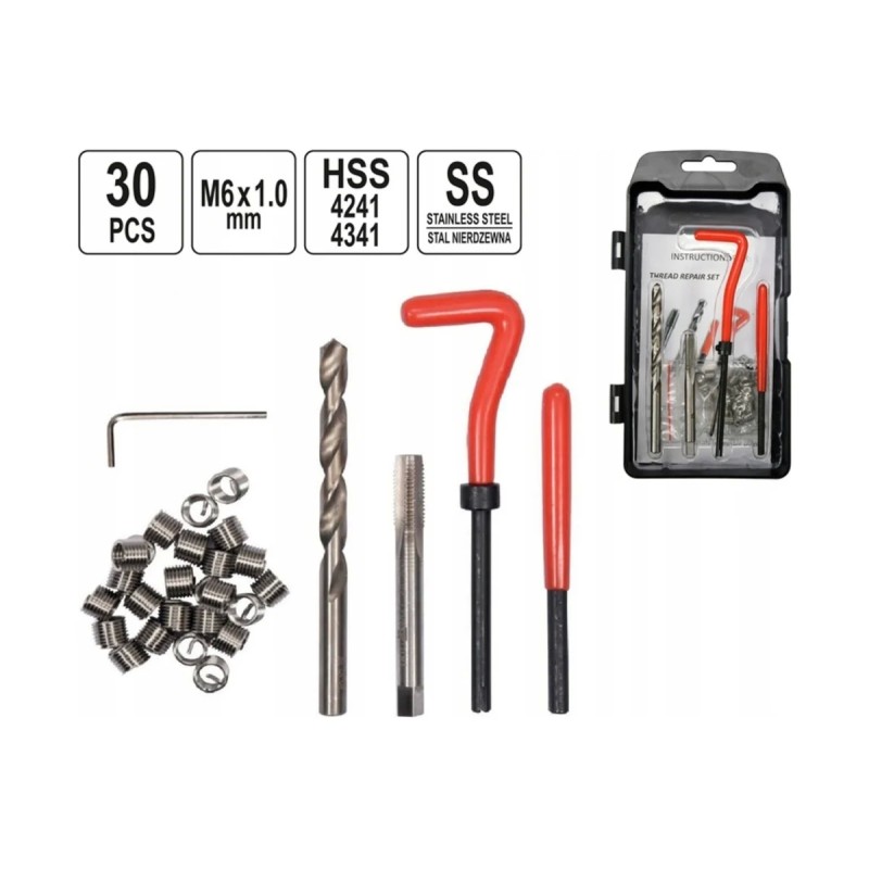 Набор для ремонта резьбы М6x1,0мм YATO YT-17632