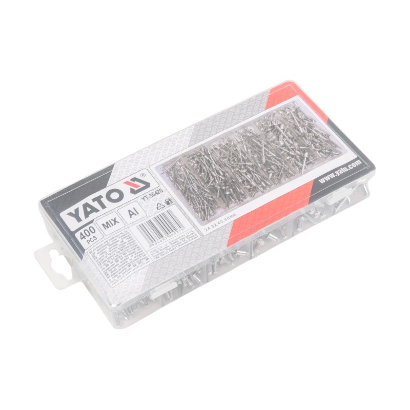 Набор заклепок, 400 пр YATO YT-36420
