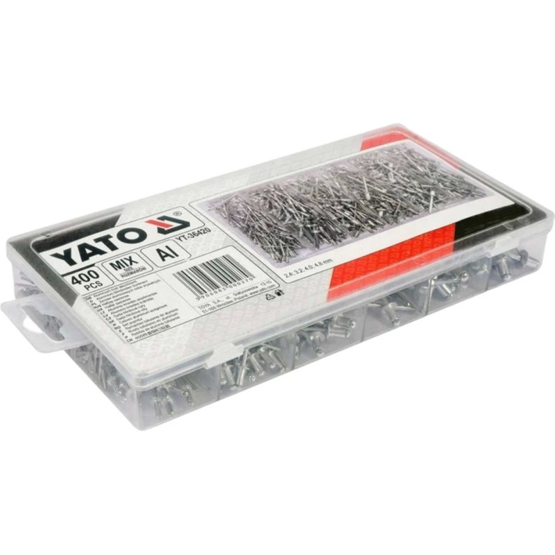 Набор заклепок, 400 пр YATO YT-36420