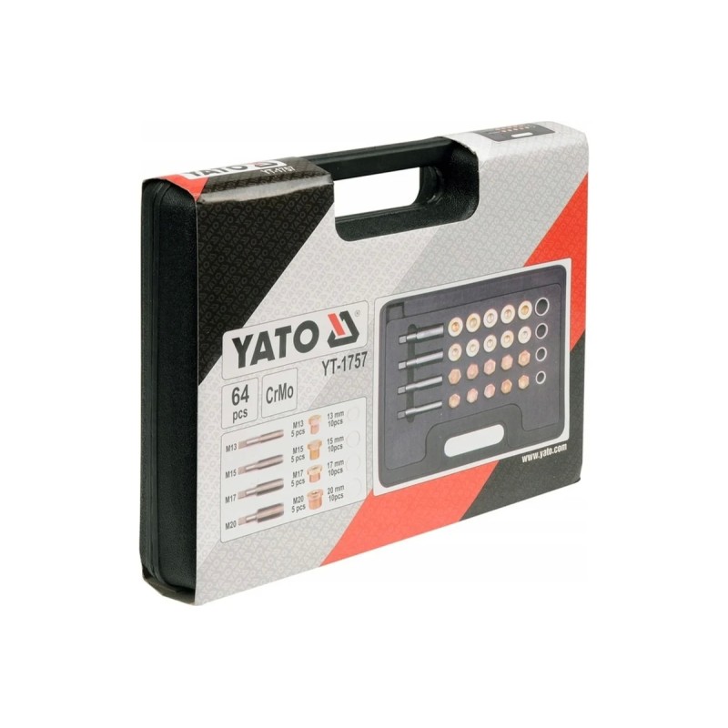 Набор для ремонта масляных пробок 64пр YATO YT-1757