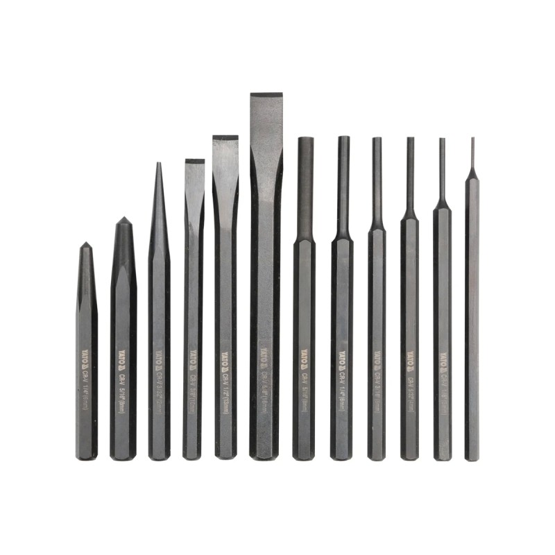 Набор зубил, пробойников и керн 12пр YATO YT-4714