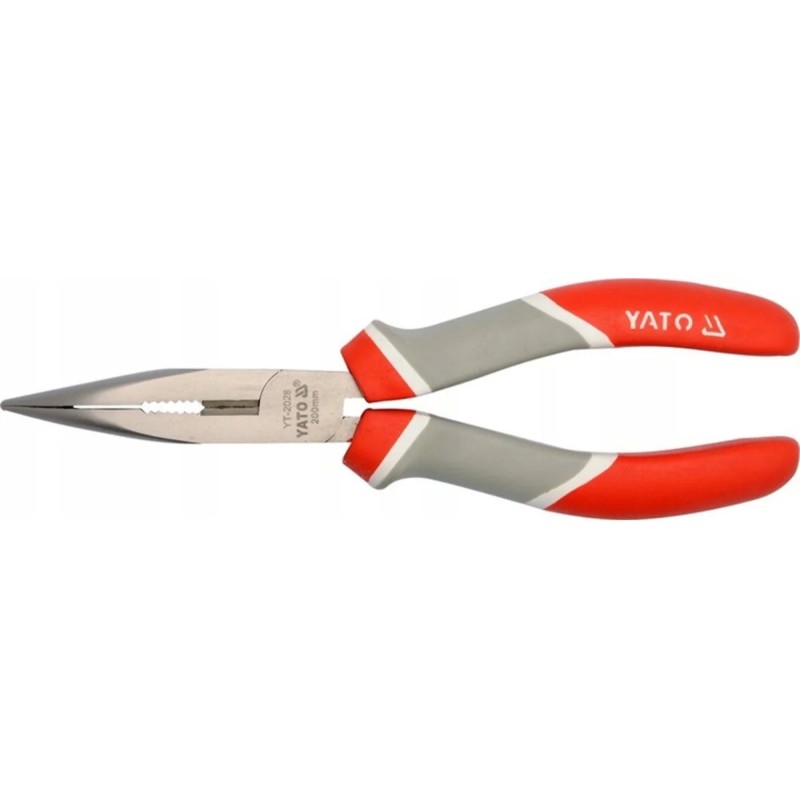 Тонкогубцы изогнутые 200мм CRV YATO YT-2028