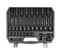 Набор головок торцовых 1/2", 9-30 мм, ударные с переходниками, 40 пр YATO YT-10555