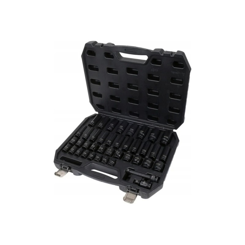 Набор головок торцовых 1/2", 9-30 мм, ударные с переходниками, 40 пр YATO YT-10555