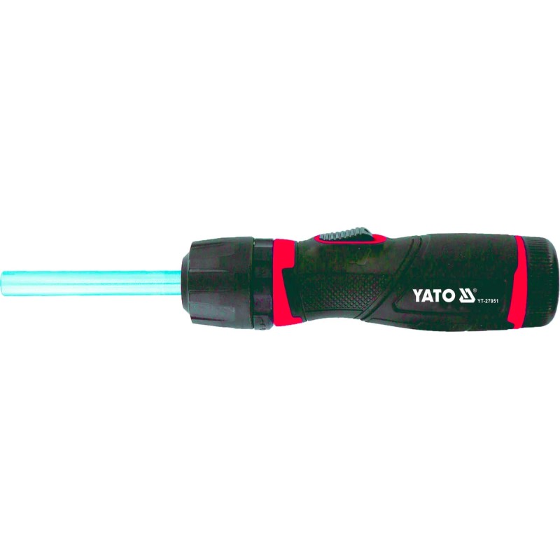 Трещоточная отвёртка с набором насадок, 13 предметов YATO YT-27951