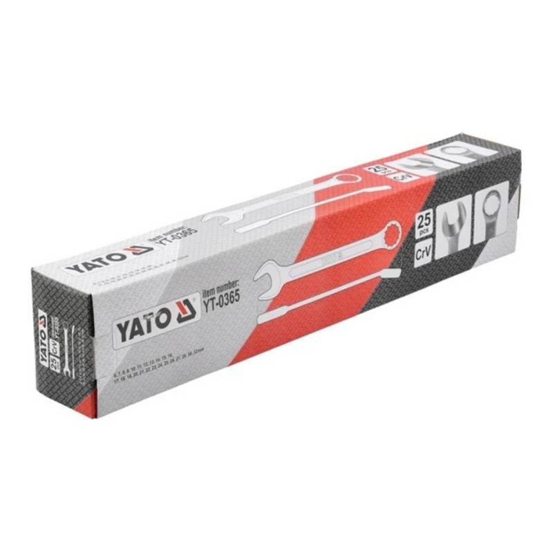 Набор ключей комбинированных 6-32мм 25шт "САТИН" YATO YT-0365