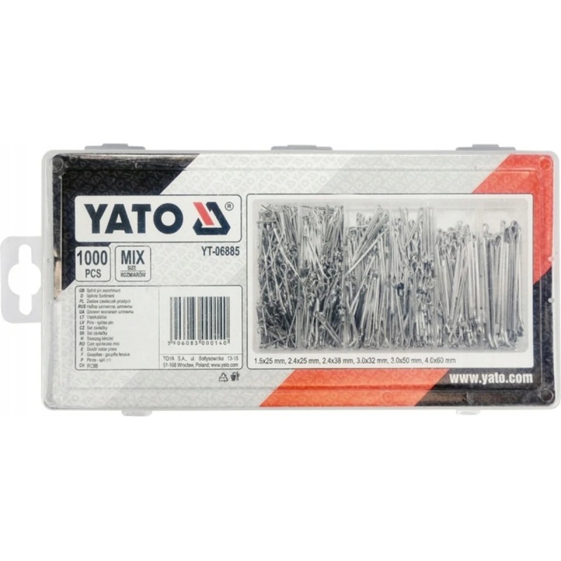 Набор шплинтов 1000 пр YATO YT-06885