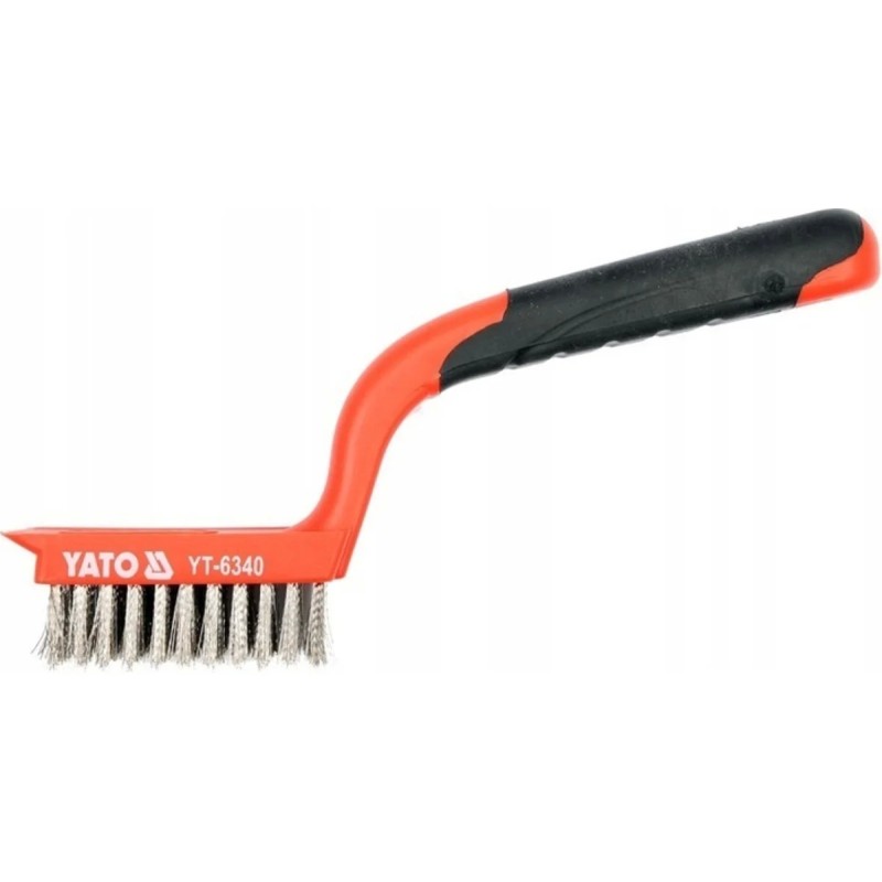 Щетка стальная 5 рядов (изогнутая пластиковая ручка) YATO YT-6340