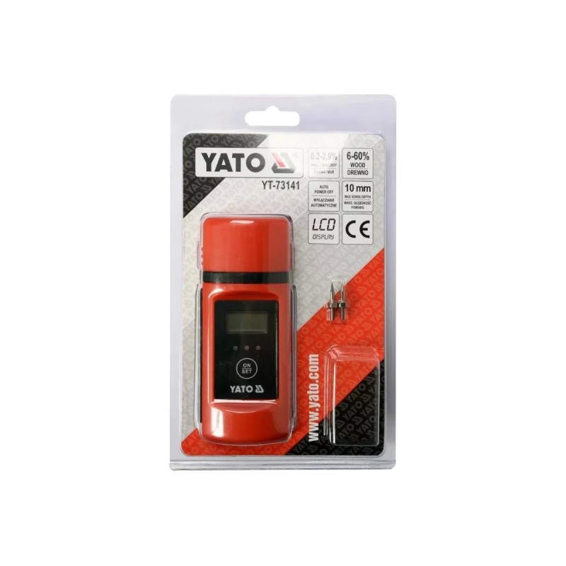 Измеритель влажности древесины и стройматериалов YATO YT-73141