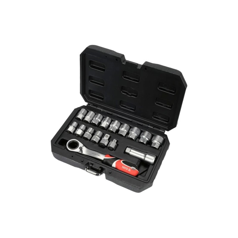 Набор торцевых головок проходных SPLINE 3/8"1/2" YATO YT-38653