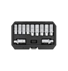 Набор шпильковертов-головок для снятия штифтов 3/8" и 1/2" 11 шт YATO YT-06201