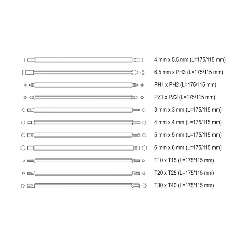 Набор отвёрток для точных работ 22в1 YATO YT-2797