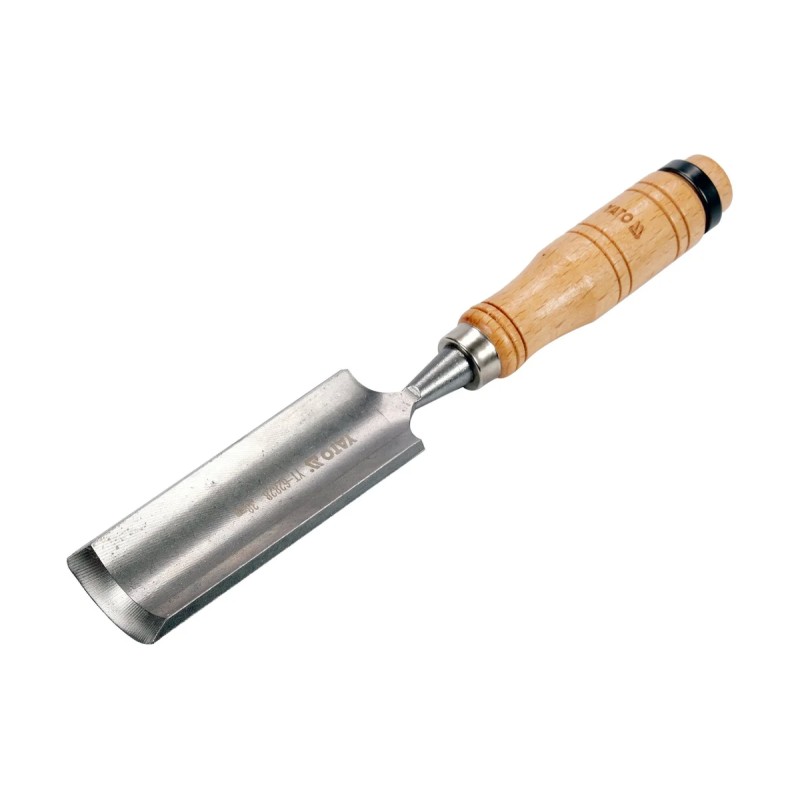 Стамеска-долото полукруглая с деревянной ручкой 38мм YATO YT-62828