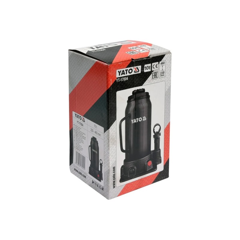 Домкрат гидравлический "бутылочный" 10Т YATO YT-17004