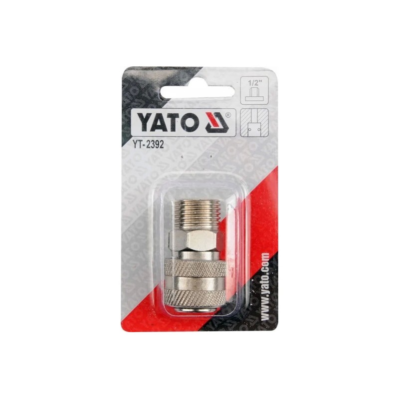 Быстроразъемное соединение с наружной резьбой 1/2" YATO YT-2392